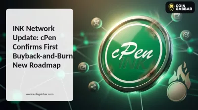 INK Network Update graphic showing the first buyback-and-burn transaction