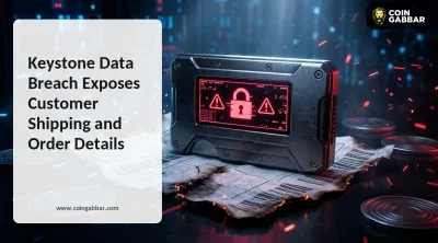 Keystone data breach notice shown on a hardware wallet screen
