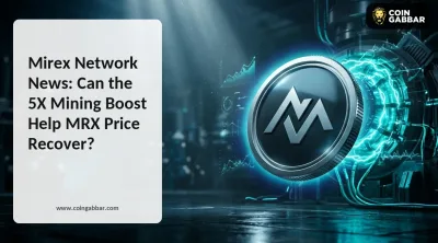 Mirex Network News graphic on 5X mining boost and MRX price chart