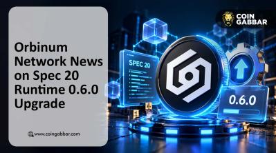 Orbinum Network news graphic showing Spec 20 runtime upgrade