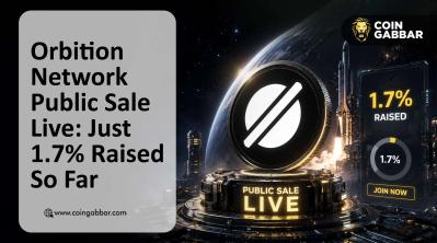 Orbition Network Public Sale live progress bar showing OBN raise at 1.7%