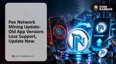 Pee Network Mining Update notice showing unsupported app version warning