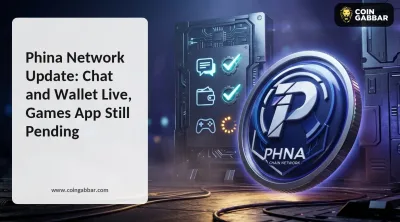 Phina Network Update showing wallet chat and games features