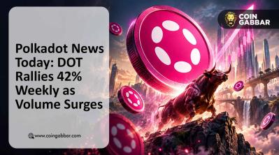 Polkadot News Today chart showing DOT price rally and trading volume surge