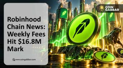 Robinhood chain news chart showing weekly network fees comparison