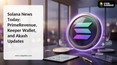Solana news graphic showing PrimeRevenue and Keeper updates