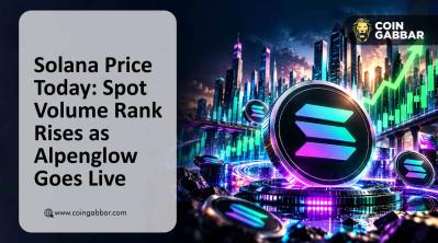 Solana price chart with volume rank rise and Alpenglow devnet news