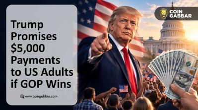 Trump $5,000 dividend news photo from Dallas GOP midterm convention rally