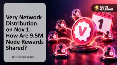 Very Network Distribution graphic showing 9.5M AD VERY payout on Nov 1
