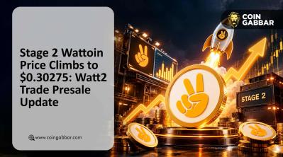 Watt2Trade Presale Update dashboard showing Stage 2 and funds raised