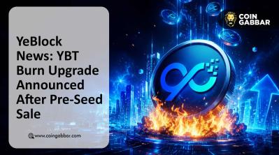 YeBlock news graphic showing the mining burn upgrade and Pre-Seed sale results