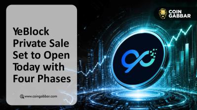 YeBlock private sale announcement graphic showing YBT rollout phases