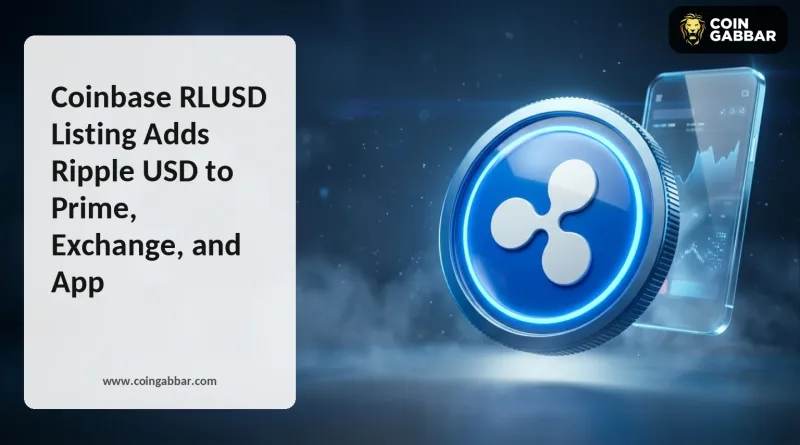 Coinbase RLUSD listing banner announcing Ripple USD on Coinbase
