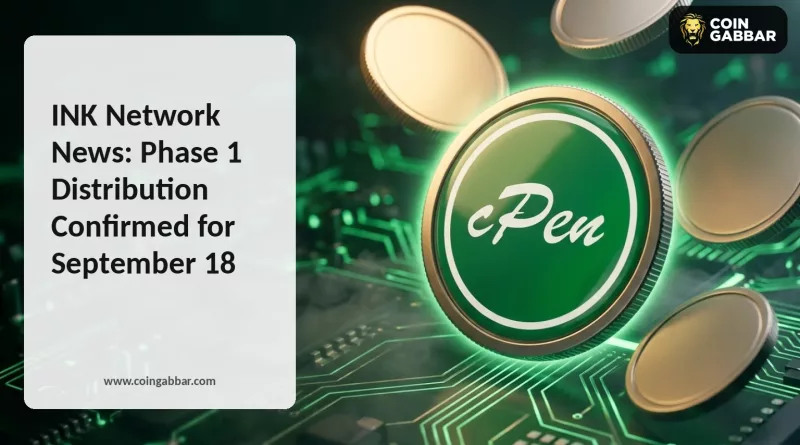 INK Network News graphic showing Phase 1 distribution date and wallet rules