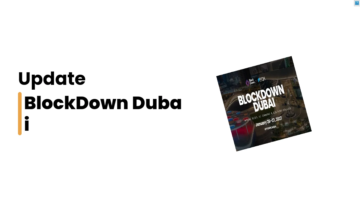 BlockDown Dubai 2027 festival at The Plaza Uptown Dubai DMCC