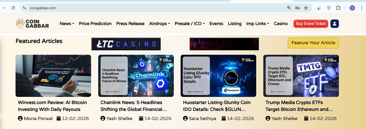 Featured Article on Homepage