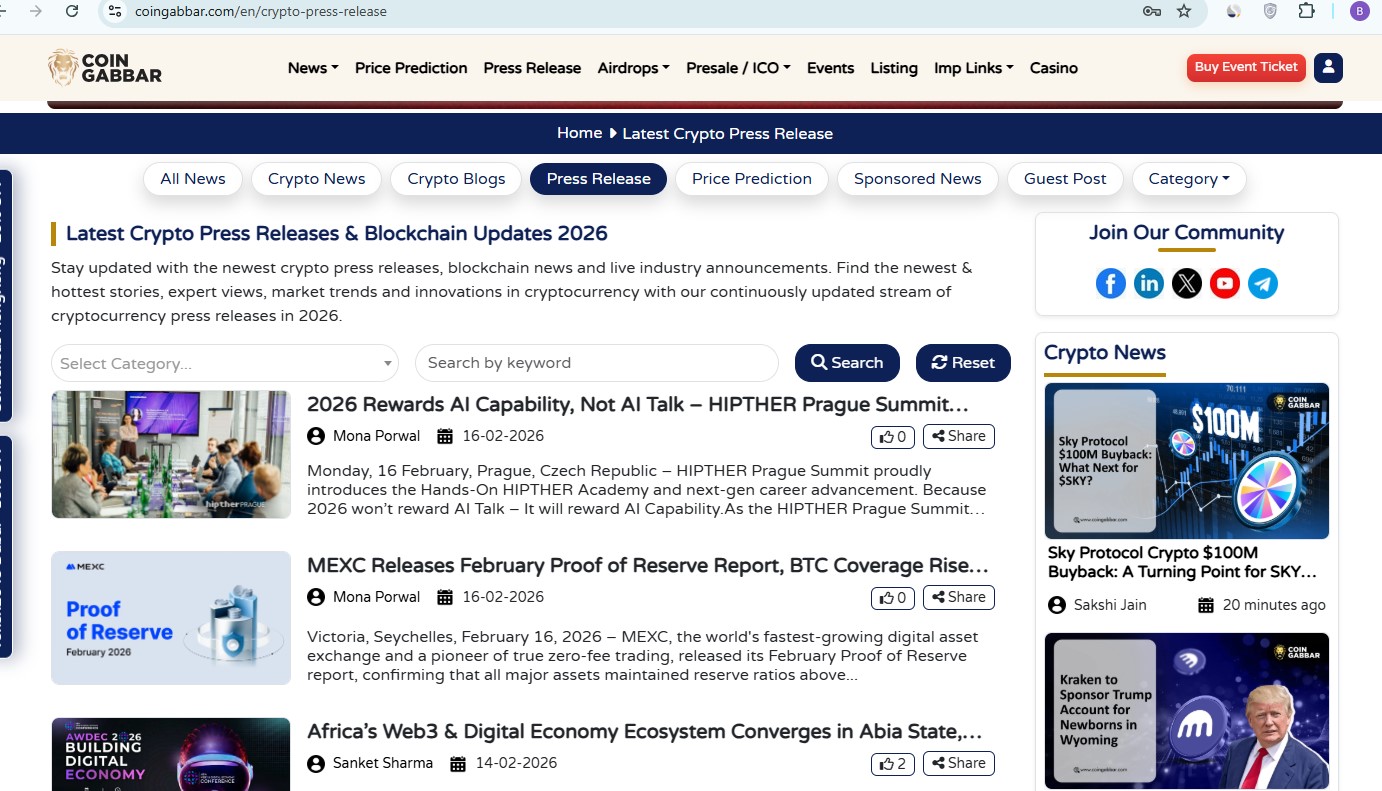 Crypto Press Release