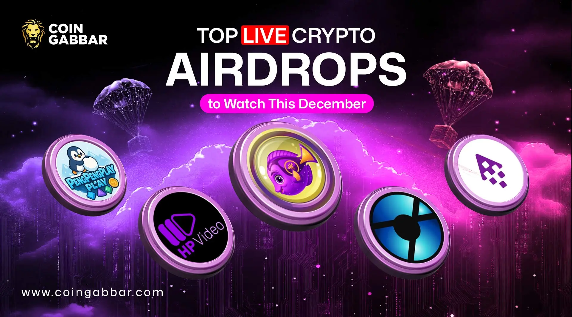 Top Live Crypto Airdrops to Watch This December