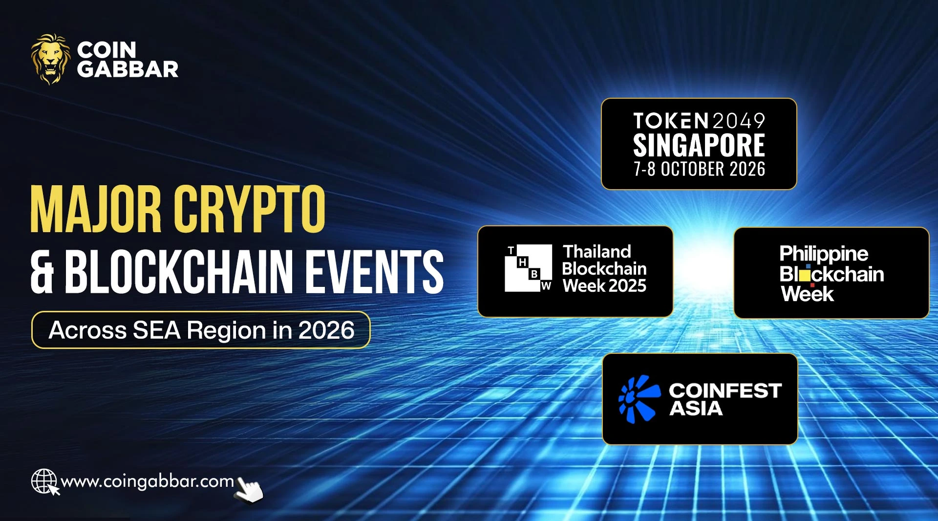 Major Crypto & Blockchain Events Across SEA Region in 2026