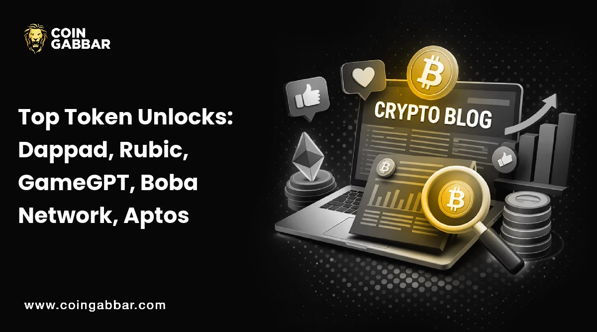 Top Token Unlocks: Dappad, Rubic, GameGPT, Boba Network, Aptos