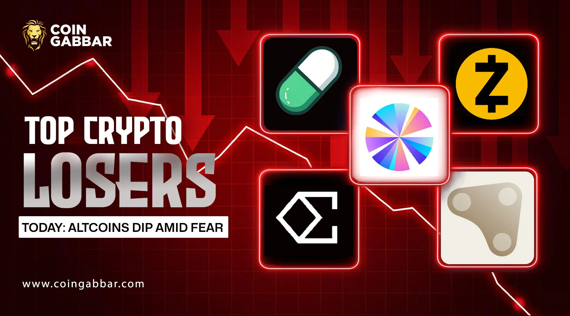 Top Crypto Losers Today: Altcoins Dip Amid Fear