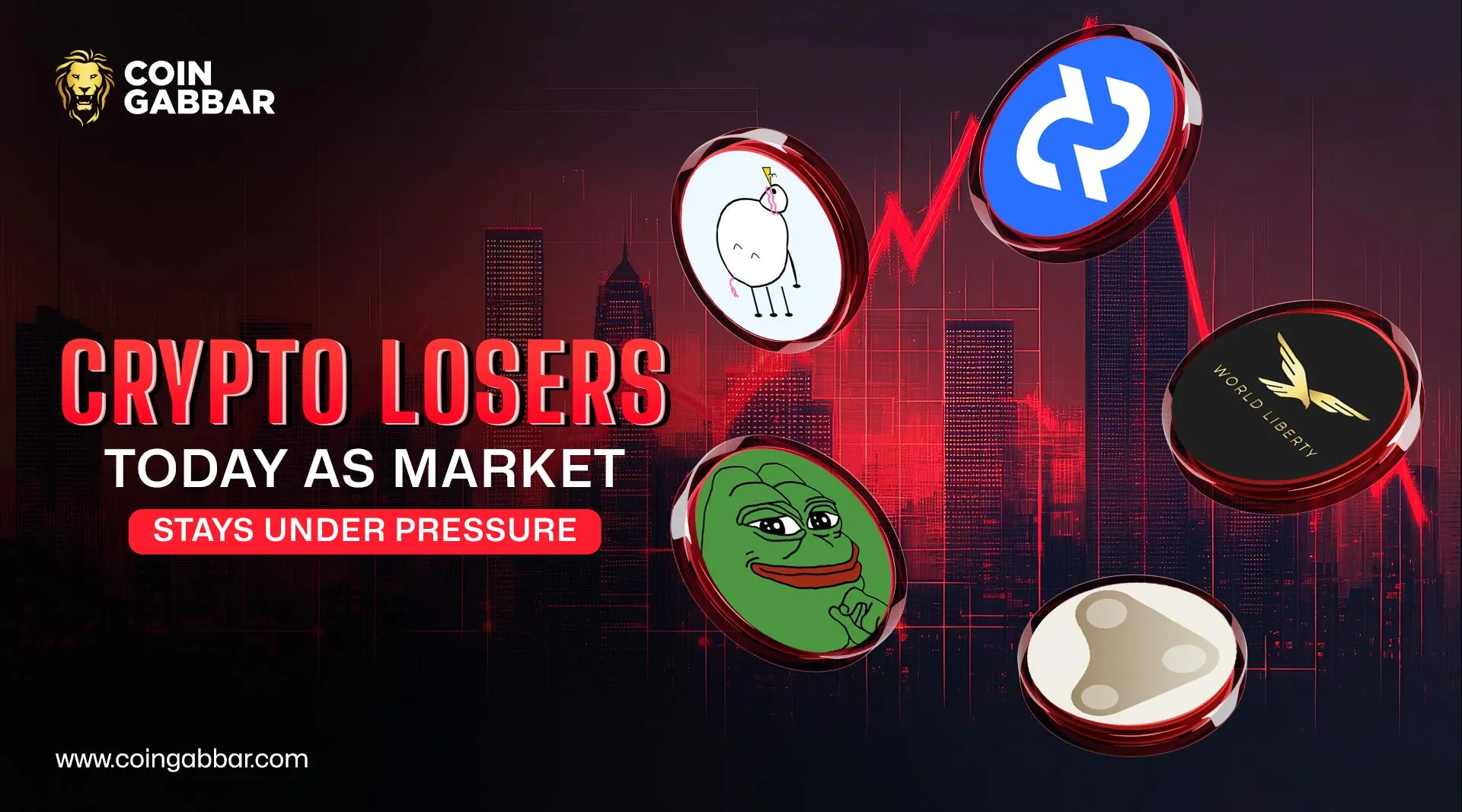 Crypto Losers Today as Market Stays Under Pressure